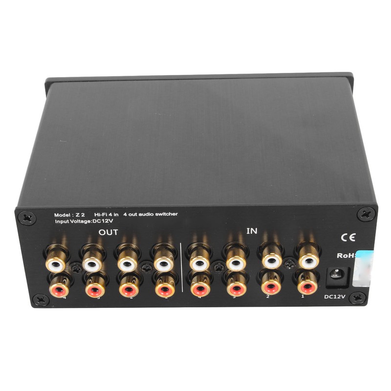 HiFi Sound Switcher 4 in 4 Out Dual Channel Gold