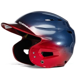 Boombah DEFCON Sleek Metallic Gloss Fade Batting Helmet NOSCAE Metallic Navy/Metallic Red - Size Junior 6 1/4" - 7"