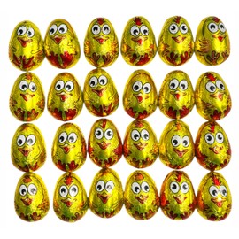 Osterdeko Sparpack, 24 Küken aus Schokolade einzeln verpackt, 170g CAPTAIN PLAY Oster Schokolade zum Verzieren und Dekorieren