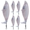Unpainted Lures,6X Multi Jointed Rotating Tail Artificial Crankbaits with Eyes