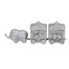 Baby Teeth Organizer Elephant Carriage Keepsake Box Metal Collection Container