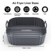 Square Silicone Air Fryer Liners 2 Pack, Compatible with Ninja