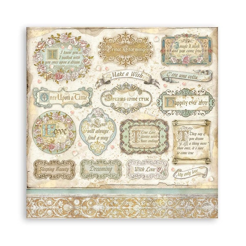 Stamperia International Scrapbooking Pad-Double Face-Sleeping Beauty, Various, 12 x 12