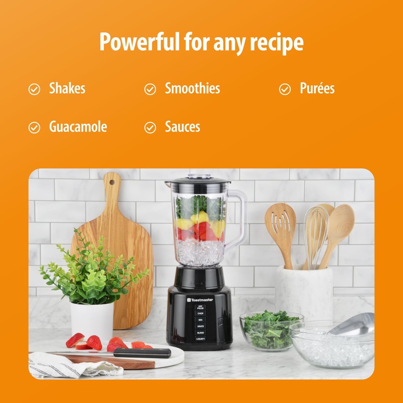 Toastmaster 5 Speed Blender with 48-oz Plastic Jar - Kitchen