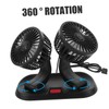 Mikinona Dual Head Car Fan Portable Vehicle Cooling Fan Rotatable
