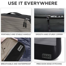 Large Packing Cubes for Travel - 5pc Large Size Travel Packing Cubes for Suitcases - Lightweight Luggage Organizer Bags