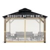 Aoodor Universal 10x10 ft Gazebo Mosquito Netting, Replacement 4-Panel Sidewalls