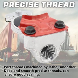 GREPSPUD 2 Pair Glad Hands Kit with 12pcs Rubber Seals, Aluminum Glad Hand Universal Red Blue Emergency Service Gladhand Set for Semi Trucks Trailers Tractors Air Line