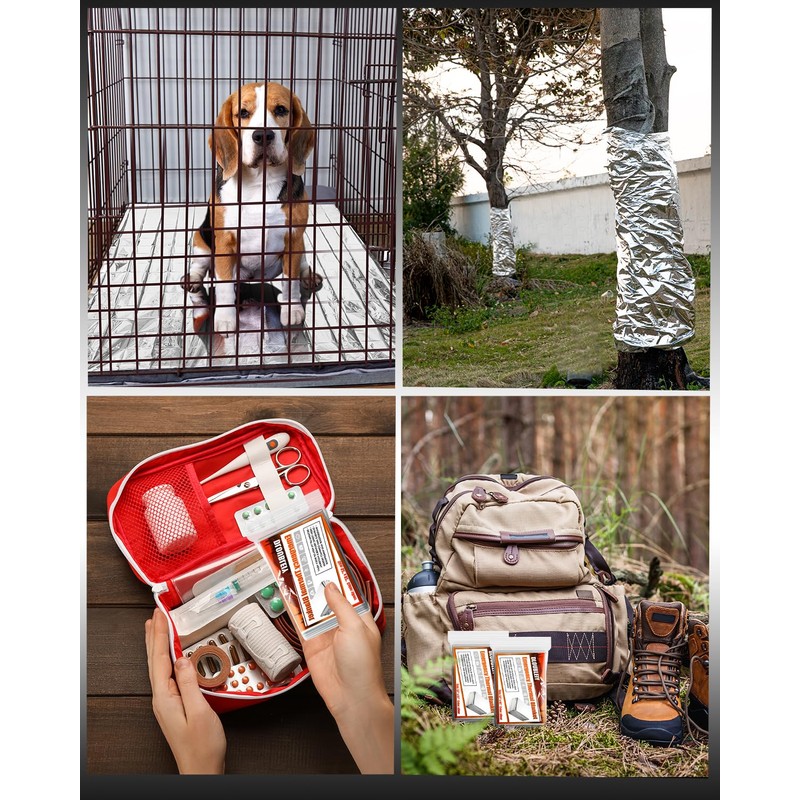 DLOUBLEIY 20-Pack Emergency Thermal Blankets, Heavy Duty Mylar Space Blanket