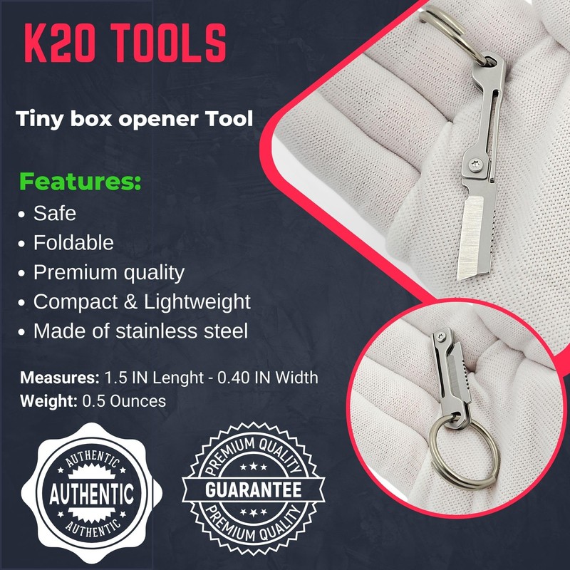 Box Cutter Keychain - Tiny Package Opener Tool - Made