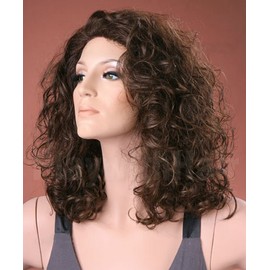 Forever Young UK Ladies Long Bouncy Curls Brown Curly Fashion Wig