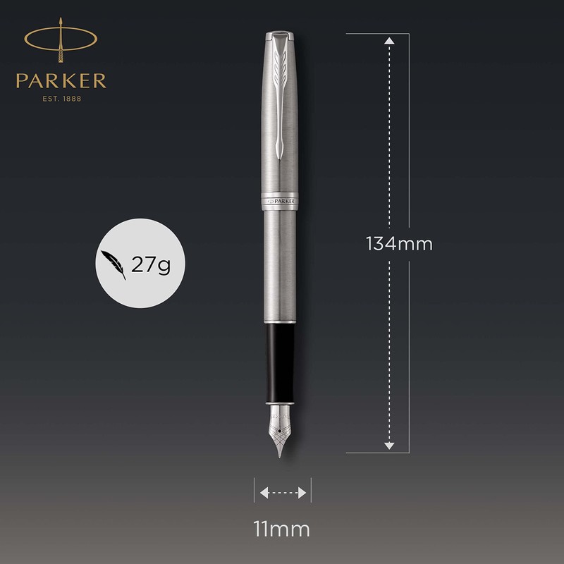 Parker Sonnet Fountain Pen | Stainless Steel with Palladium Trim