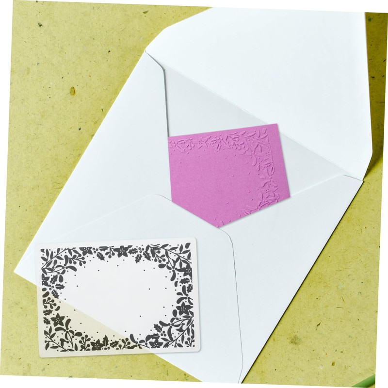 TEHAUX 3pcs Cardstock Paper Scrapbooking Tool Embossing Stencil Plastic DIY