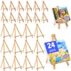 Jupwalz 24 Pack Wood Easels for Painting and Display (9