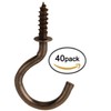 7/8 Inches Antique Brass Plated Ceiling Screw Hooks Bronze for