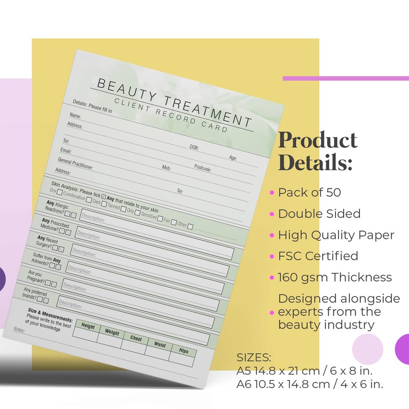 Beauty Client Record Card - Treatment Consultation Form for Mobile