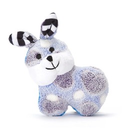Soft Dog Toys 5" Silly Squad Plush Squeakers Colorful Choose Bunny Cow Lamb or Full Set (Bunny - B&W Striped Ears)