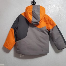Obermeyer Orb Jacket Boys 7 Sunrise Orange Waterproof I-Grow Hood Snow Ski Coat