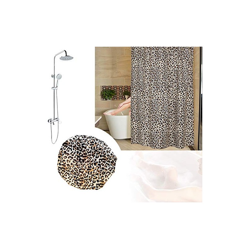 EleCharm Designer Reusable Shower Cap, Leopard Stylish Bath Cap Double
