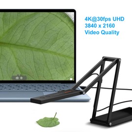 VIISAN P4U 13MP 4K UHD Document Camera & Webcam with Built-in Microphone, USB Visualiser A3-Size, LED Light, AutoFocus, Multi-Jointed Design, Fold, for Distance Teaching & Live Demo-Windows, macOS