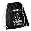 Hippowarehouse i have a shelling problem Drawstring Cotton School Gym
