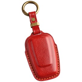 [smasol] Prius 50 Series Corolla Touring Corolla Cross Previous Type Key Cover New RAV4 50 Series Key Case C-HR Crown 20 Series Genuine Leather Accessory, 1. Red (3D luxury) / 2 buttons, S