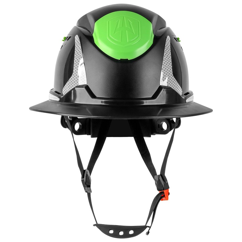GREEN DEVIL Matrix Full Brim Hard Hat with Headlight Vented