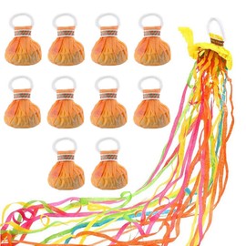 10 Pieces Streamers Popper Throw Streamers Party Poppers Colorful Hand Held Party Streamers Party Poppers No Mess Throw Confetti Pop Out Streamers for Birthday Wedding Graduation Party ( Random color)