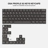 dagaladoo Black Clear keycaps,Japanese keycaps,PC Material,Transparent Keyboard caps,OSA Profile Keycaps