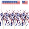 JIHUOO 200 Pcs American USA Flag Toothpicks 4th of July