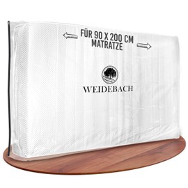 WEIDEBACH® Robust Mattress Cover, 100% Leak-Proof, Mattress Bag with Zip, Storage Bag for Mattresses for Storage & Transport, Against Odours & Moisture (110 x 240 x 30 cm)