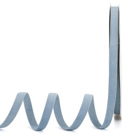 Lemon Park Dusty Blue Double Faced Velvet Ribbon,3/8 Inch x 20Yd for Christmas Wreath Gift Wrapping Christmas and Wedding Decoration(Dusty Blue 3/8")