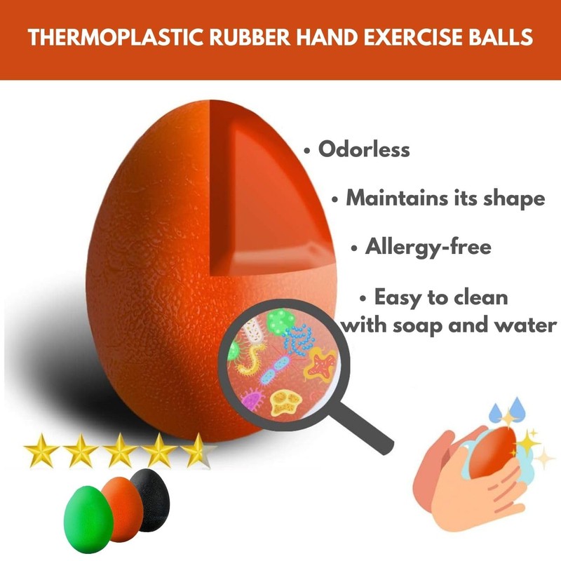 The Friendly Swede Stress Balls for Adults — 3 Squeeze