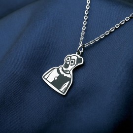 Gzrlyf Clownn Sunflower Necklace Horror Movie Terifer Fans Gift Sunflower Glasses Clownn Jewelry (horror flower necklace)