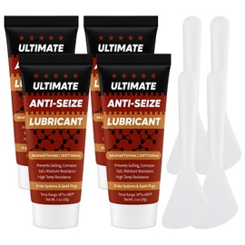 Copper Anti-Seize Thread Lubricant Spark Plug Antiseize Grease Compound for Automotive, Bolts and Nuts | High Temp Brake Parts Lubricant Grease Prevents Rust, Corrosion, Seizing - 1oz Tube (4-Pack)