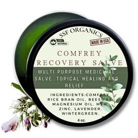 Serendipitous Summer Farms Organic Comfrey Salve for Bone Healing - Super Concentrated All Purpose Medicinal Plant Based Herbal Salve - for Joint/Muscle Therapy and Skin Conditions. (4oz.)