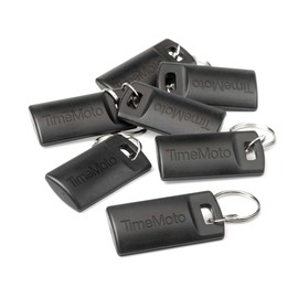 TImeMoto RF-110 RF110 Set of 25 RFID Proximity Key fobs clocking in System, Black, 40 x 19 mm, Pieces