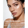 Eakxnig Clear Nose Studs Retainers for Work - Transparent Bioflex