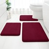 HOMEIDEAS Upgraded Bathroom Rugs Set 3 Piece, Extra Thick Absorbent