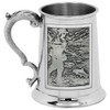 English Pewter Company 1pt Straight Embossed Fishing Pewter Badge Tankard