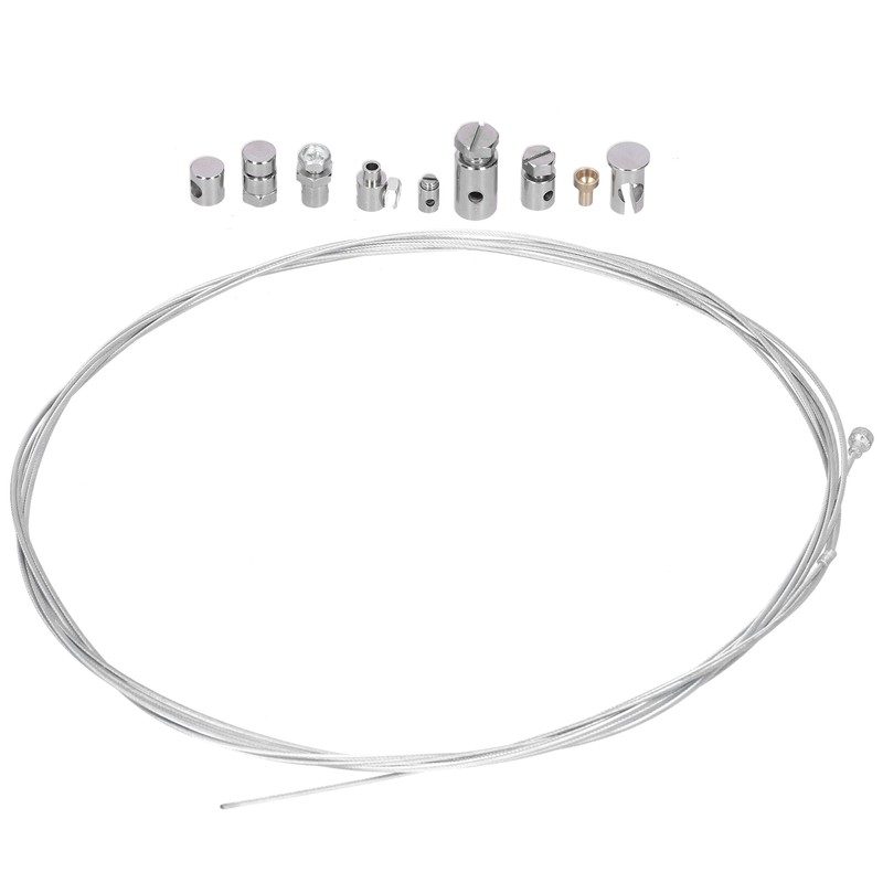 2 Meters Steel Brake Cable with 9pcs Repair Nipples Accessories