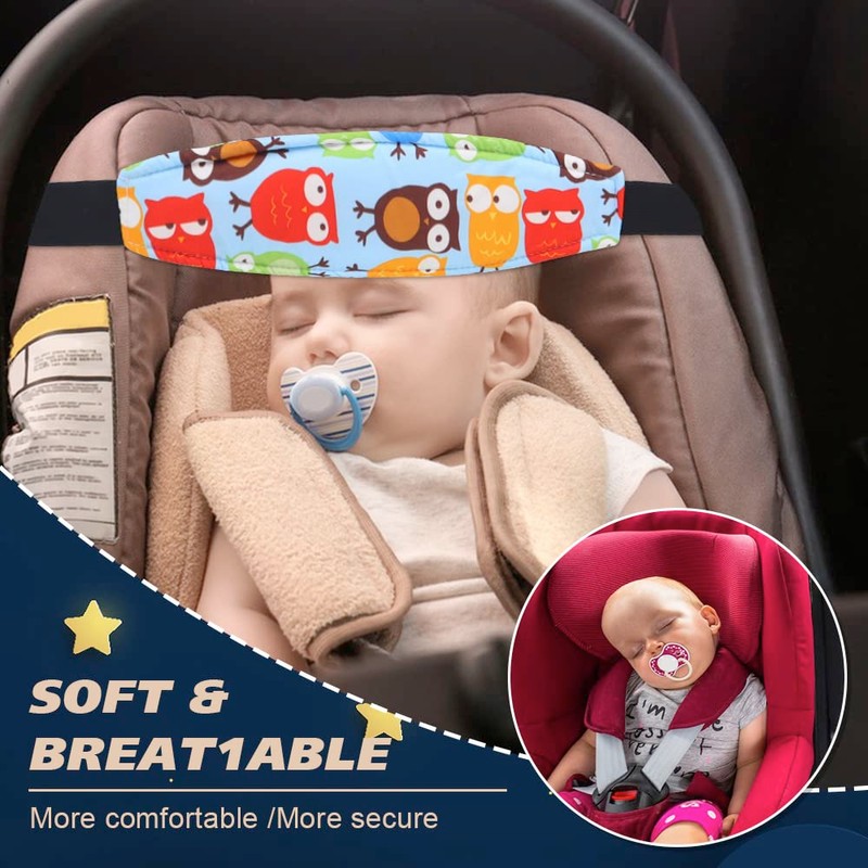 4 Pieces Baby Car Seat Head Support, Stroller Neck Relief