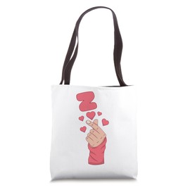 Letter Z Monogram with Heart Gesture, Cute Monogram Initial Tote Bag