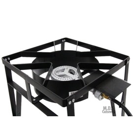 M.D.S Cuisine Cookwares Single High Pressure Gas Burner Square Patio Outdoor Stove Propane Camping Heavy Duty