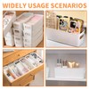 Pack of 4 Plastic Storage Boxes, 27 cm, White Small