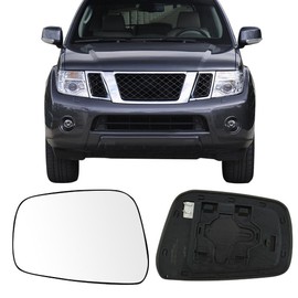 Driver Side Mirror Glass for Nissan Frontier 2005-2021,for Nissan Pathfinder 2005-2012,for Nissan Xterra 2005-2015,Backing Plate Power Heated Left Side View Mirror Glass.