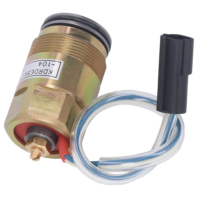 Hydraulic Pump Solenoid Valve Brass 2 Pins Excellent Performance Excavator