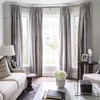 Mayrhyme Brushed Nickel Bay Window Curtain Rods with Aluminum End