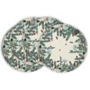 Artoid Mode Holly Eucalyptus Mistletoe Christmas Round Place Mats Set