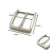 GYWHOOFT 3 PCS Single Prong Square Belt Buckle - Metal
